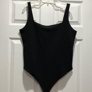 Express black square neck thong body suit. NWOT.